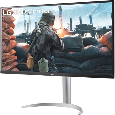 LG 32" 4K UHD VA 60Hz AMD FreeSync Monitor, HDR10, Height Adjustable, Universal Docking Station, White (32BP55U-B)