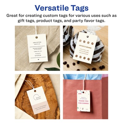 Avery 2" x 3"  Blank Price & Merchandise Tags, Ivory, 80/Carton (95270-MIT10)