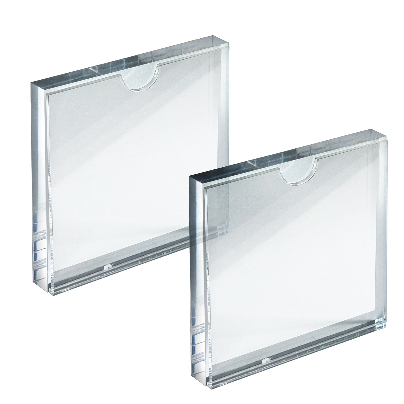 Azar Card Holder, Desktop/Countertop, Top Loading Acrylic, 2/Pack (104554-2PK)