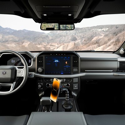 ToughTested Python MagTough Magnetic 15-Watt Wireless-Charging Cup-Holder Mount, Black (TT-4S-WPYTCH)