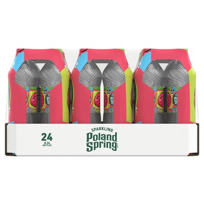 Poland Spring Raspberry Lime Flavored Sparkling Water, 16.9 oz., 24/Carton (12349573/122058)