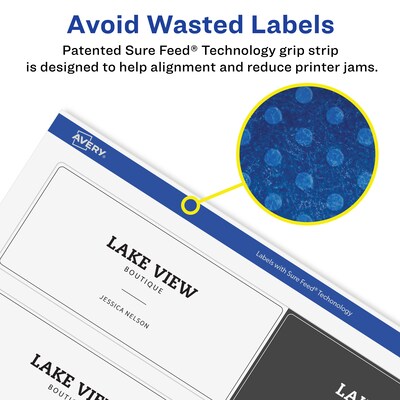 Avery Laser/Inkjet Multipurpose Labels, 7.75" x ", Glossy Clear, 400/Box (94244)