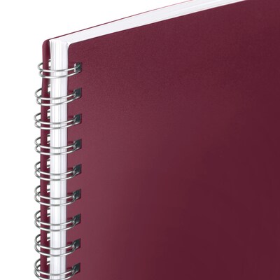 2027 Mead Essentials 7" x 8.75" Calendar Year Monthly Planner, Plastic Cover, Burgundy (CRM8305027)