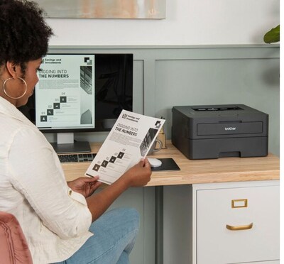 Brother HL-L2400D Laser Printer, Single-Function, Gray (9092806)