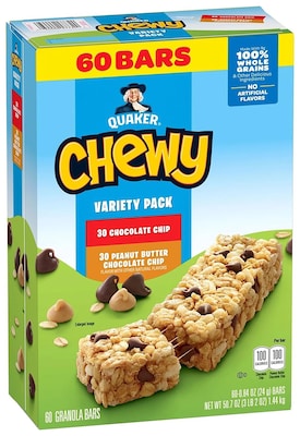 Quaker Camp Chewy Granola Bars Variety Pack 60