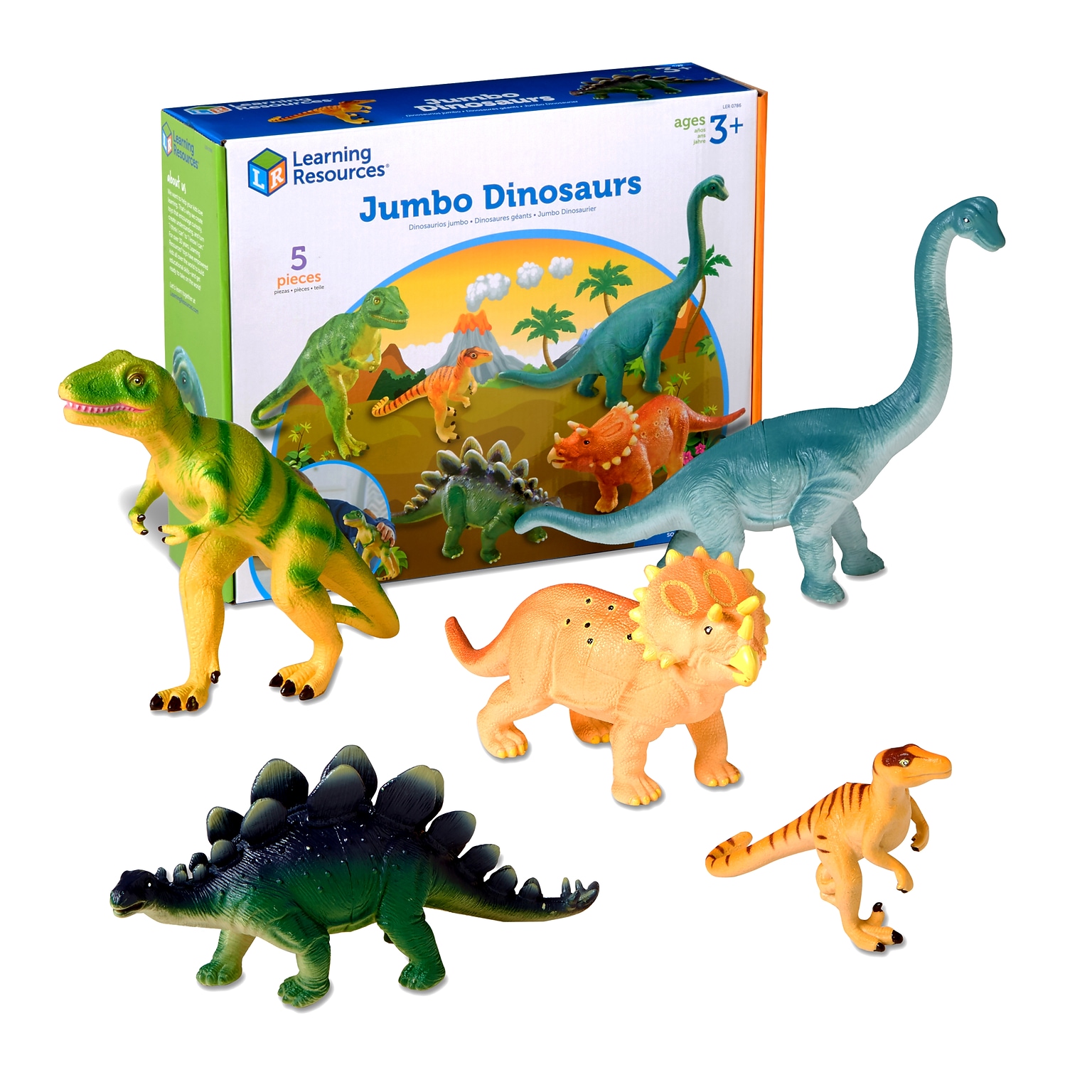 Learning Resources Jumbo Dinosaurs, Set of 5 (LER0786)