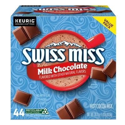 Swiss Miss Milk Chocolate Hot Cocoa, Keurig® K-Cup® Pods, 44/Box (351178)