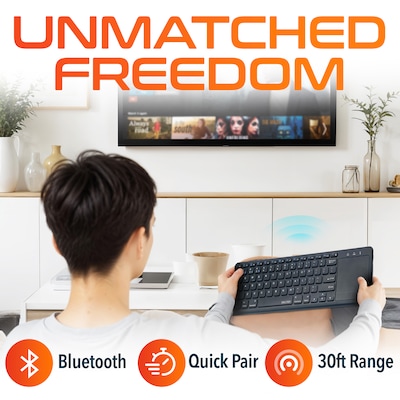 Delton N60 Bluetooth Keyboard with Touchpad, Small Portable Wireless Computer Keyboard, Black (DKMIN60-WB)
