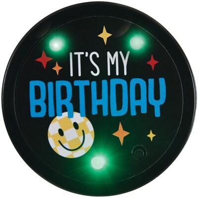 Party City Its My Birthday Light-Up Button, Multicolored (AM3903931-NS)