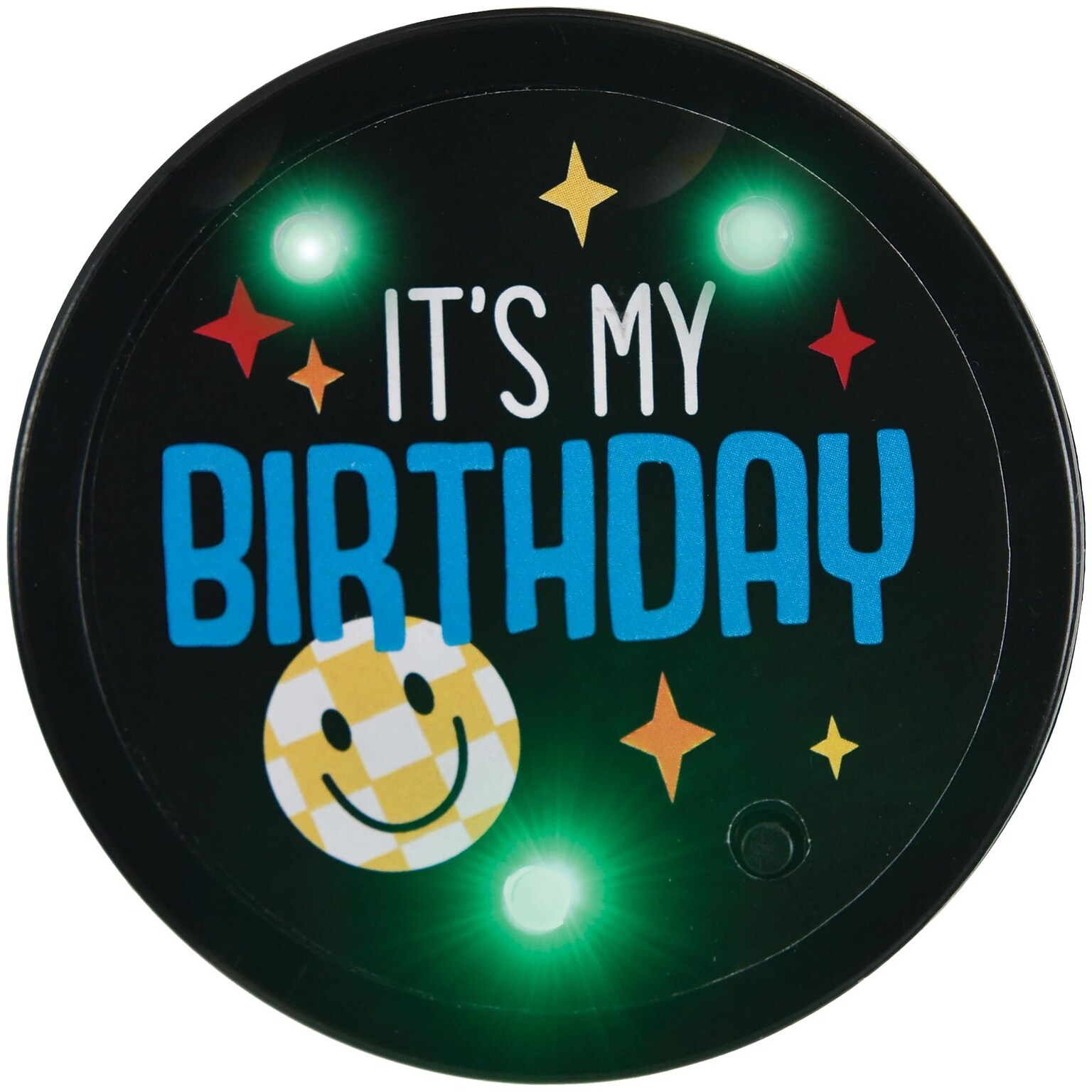 Party City Its My Birthday Light-Up Button, Multicolored (AM3903931-NS)