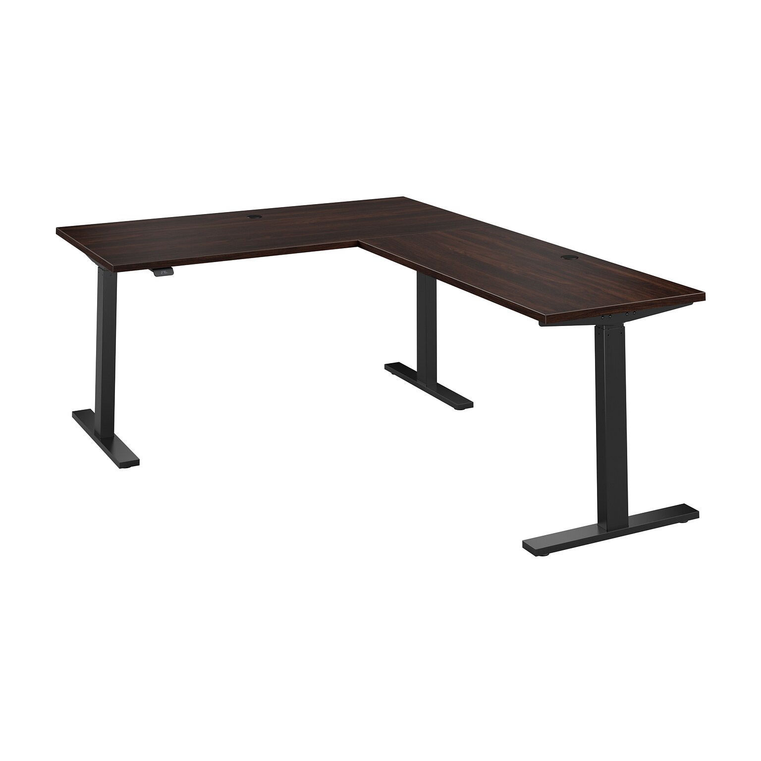 Bush Business Furniture Move 60 Series 60W L Shaped Adjustable Standing Desk, Black Walnut (M6SL6078BWBK)