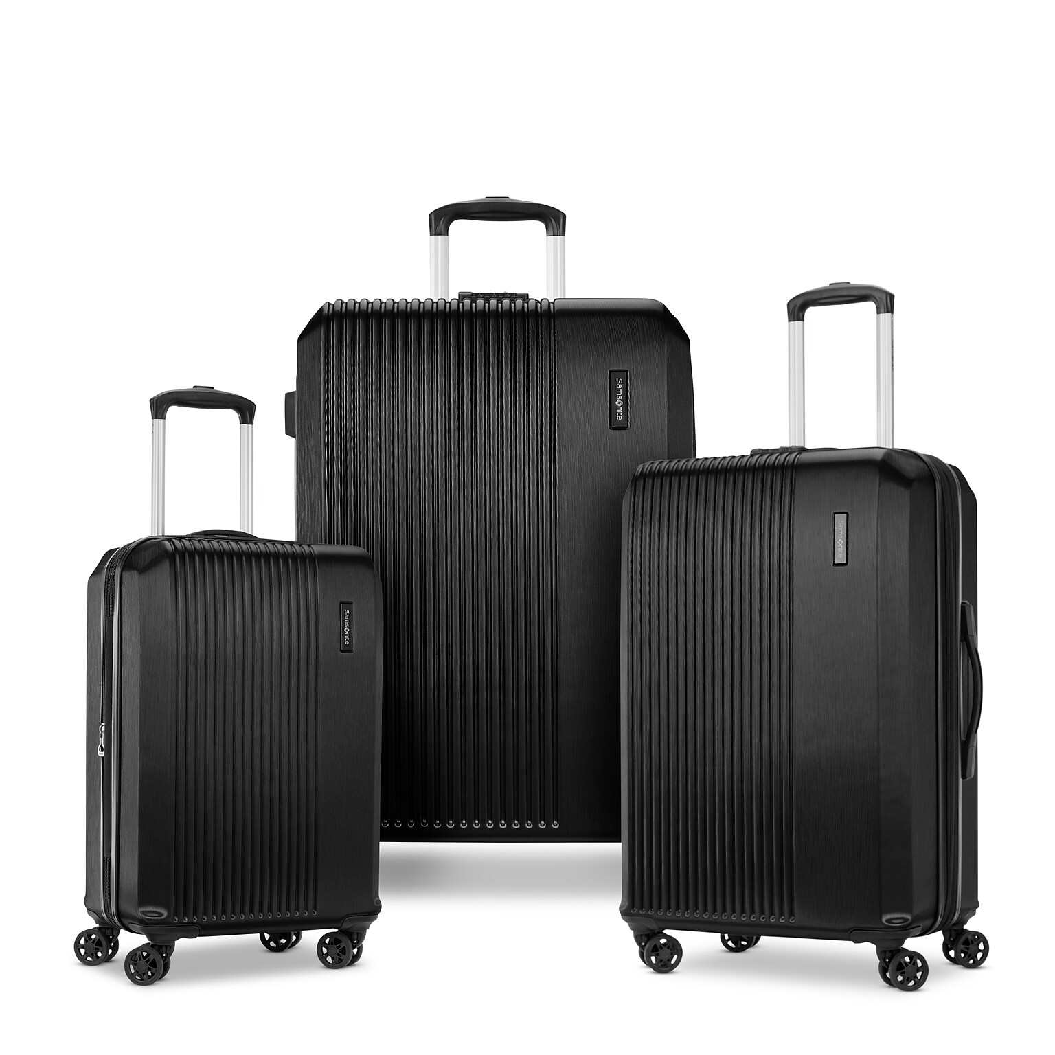 Samsonite Alliance 3-Piece Hardside Spinner Luggage Set, Bass Black (145792-1027)