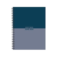 2023-2024 Willow Creek Blue Duotone 6.5W x 8.5H Academic Weekly & Monthly Planner, Gray/Blue (3705