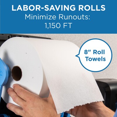 Pacific Blue Ultra Hardwound Paper Towels, 1-Ply, 6 Rolls/Carton (26490)
