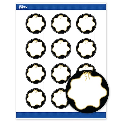 Avery Round Laser/Inkjet Multipurpose Labels, 2 Dia., White, 120/Pack (19479370862)