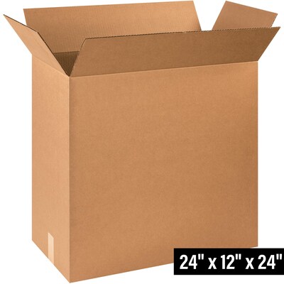 24 x 12 x 24 Shipping Boxes, 32 ECT, Brown, 10/Bundle (241224)