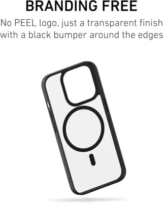 PEEL Bumper Series MagSafe Phone Case for iPhone 15 Pro Case, Shock Absorbing, Black (I15_PRO_BUMPER_BLACK)