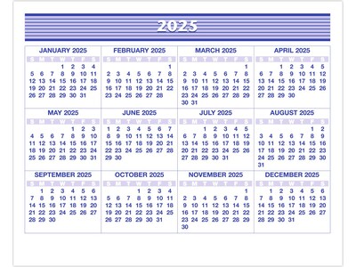 2025 AT-A-GLANCE Flip-A-Week 7" x 5.5" Weekly Desk Calendar Refill, White/Blue (SW705X-50-25)