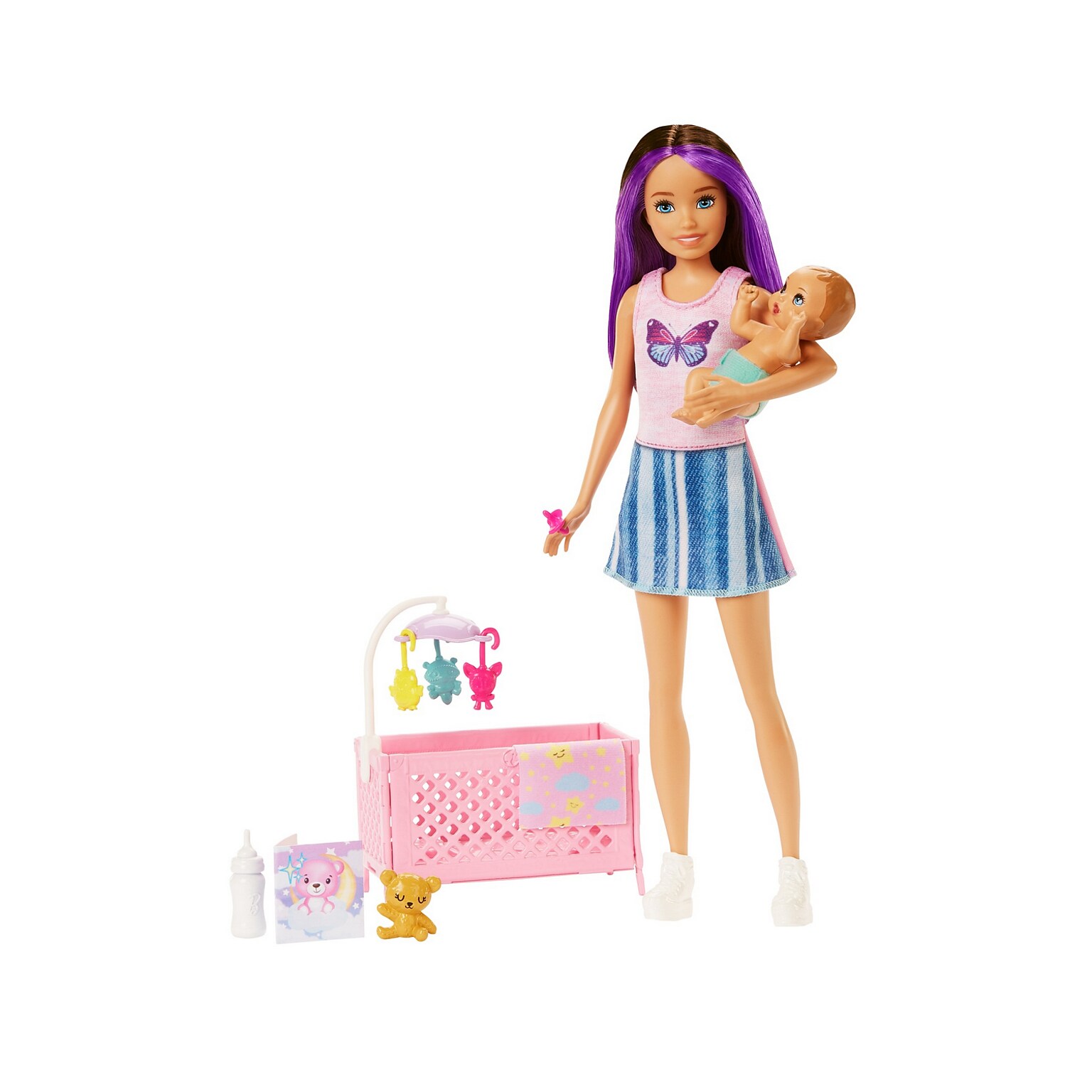 Mattel Barbie Skipper Babysitters Inc Dolls and Playset, 4/Pack (HJY33)