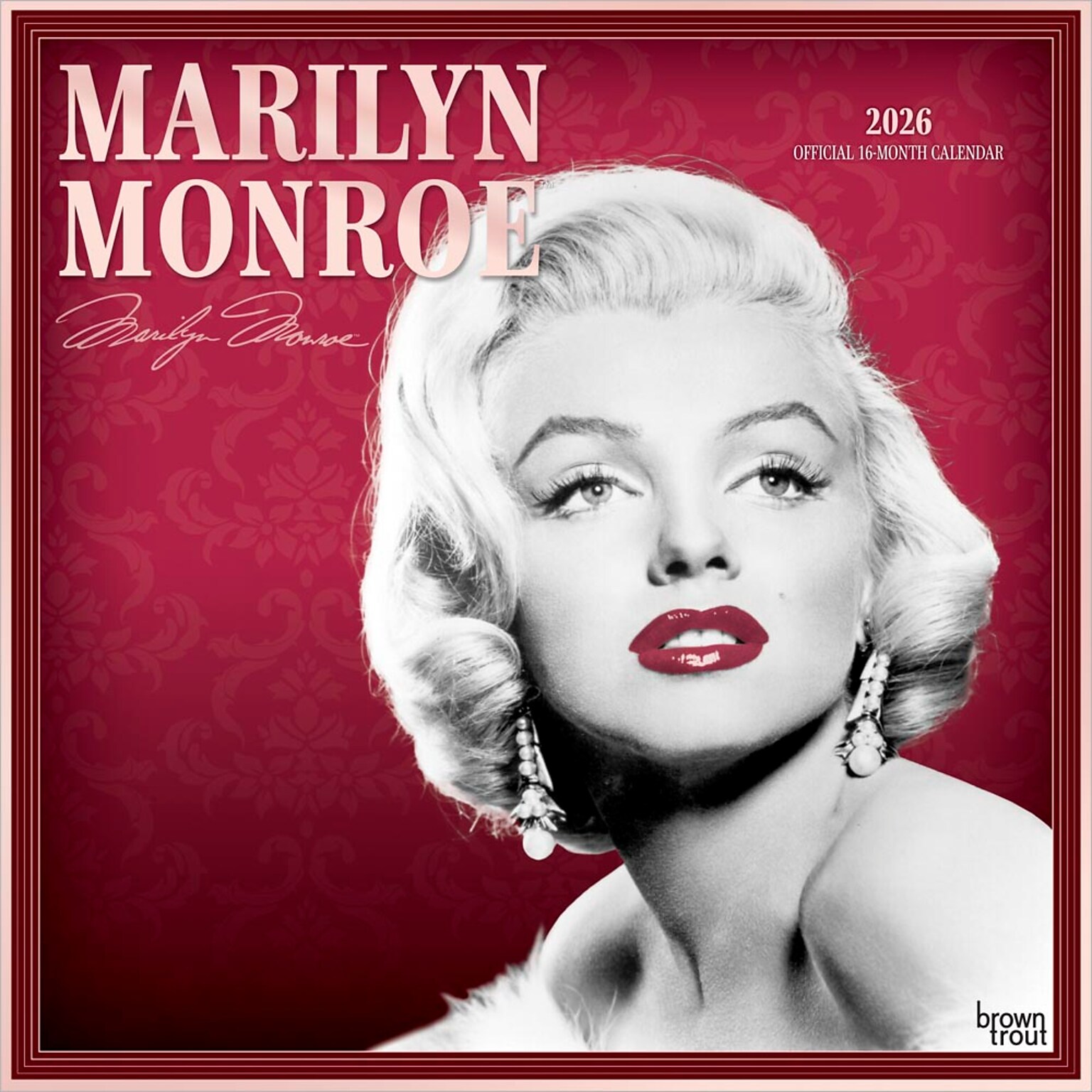 2026 BrownTrout Marilyn Monroe 12 x 12 Monthly Wall Calendar (9798330701384)