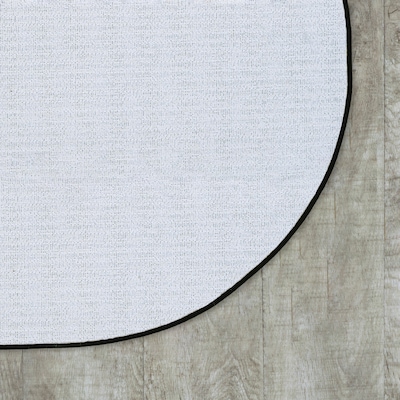 Joy Carpets Endurance Polyester 6' x 9' Oval Machine Tufted Rug, Silver (80QQ-12)
