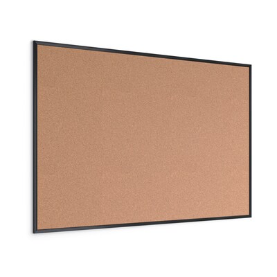 U Brands Cork Bulletin Board, Black Frame, 6' x 4' (2882U00-01)
