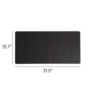 Smead Medium Vegan Leather Anti-Slip Desk Pad, 31.5 x 15.7, Charcoal (SMD64833)