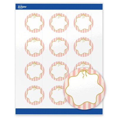 Avery Round Laser/Inkjet Multipurpose Labels, 2, White, 120/Pack (19479371129)