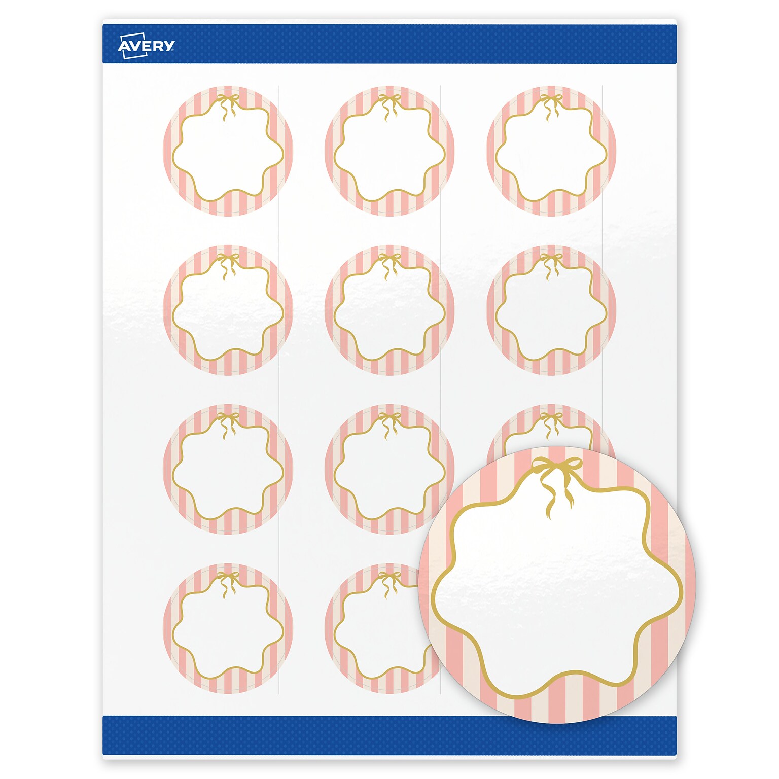 Avery Round Laser/Inkjet Multipurpose Labels, 2, White, 120/Pack (19479371129)