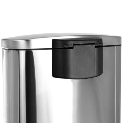 Elama Stainless Steel Indoor Step Trash Can, 13 Gallon, Silver (938121375M)