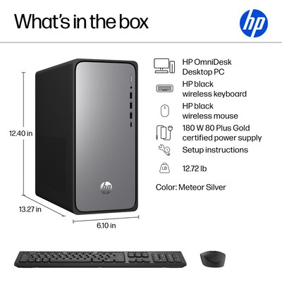 HP OmniDesk  Desktop Computer, Intel Core i7-14700, 16GB RAM,  1TB SSD, Windows 11 Home, Mouse & Keyboard Included