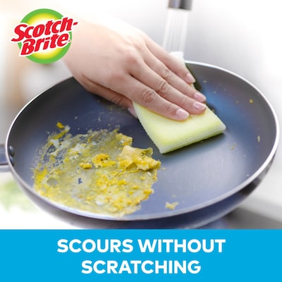Scotch-Brite Dobie All-Purpose Non-Scratch Scouring Pad, Yellow, 3/Pack (723-2F)