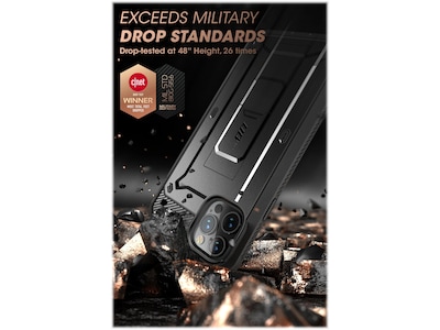 SUPCASE Unicorn Beetle Pro Black Rugged Case for iPhone 13 Pro Max (SUP-iPhone2021-6.7-UBPro-SP-Black)