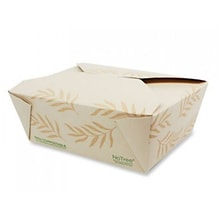 World Centric No Tree Sugercane Takeout Container, 46 oz., Natural, 300/Carton (WORTONT8)