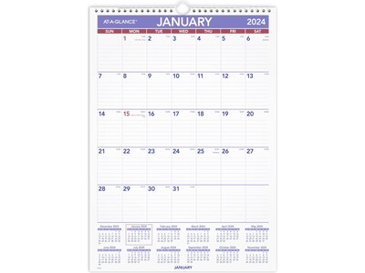 2024 AT-A-GLANCE 12 x 17 Monthly Wall Calendar (PM2-28-24)