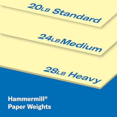 Hammermill 8.5" x 11" Colored Copy Paper, 20 lbs., Canary, 500 Sheets/Ream, 10 Reams/Carton (103341CT)