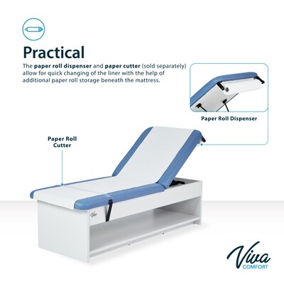 Viva Comfort Lucas Recovery Couch with Storage Shelf & Adjustable Backrest, Blue (ADI996-12-BLU-MK)