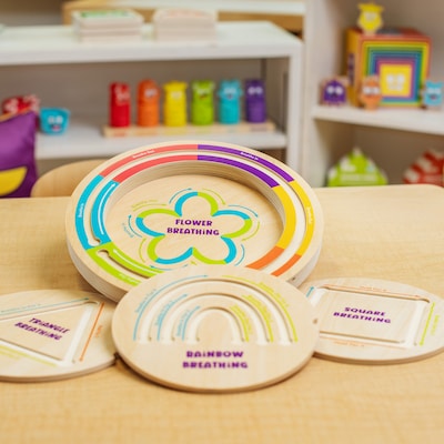 Open the Joy Calming Breathing Boards, Multicolored, 4/Set (OTJBREATHBORD)