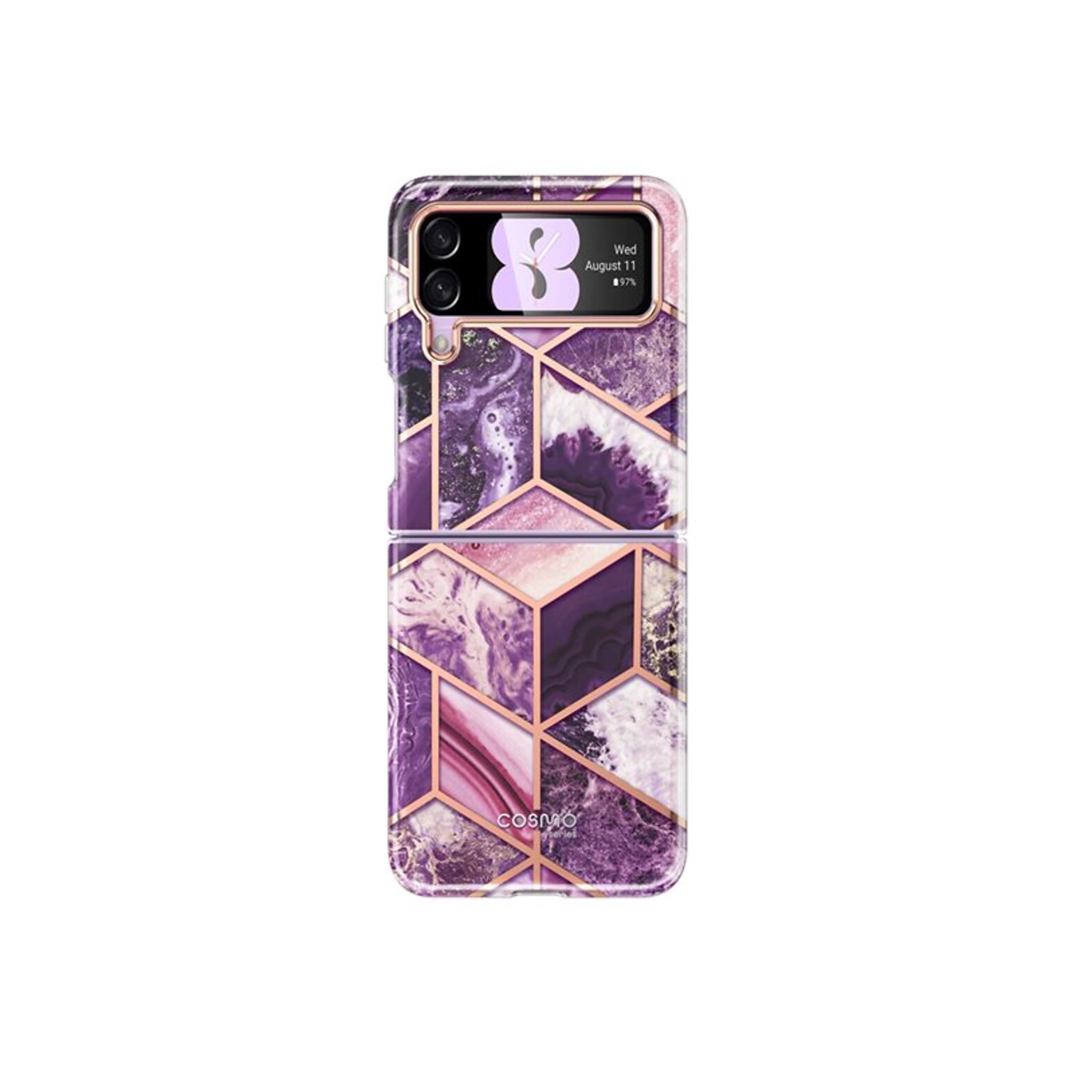i-Blason Cosmo Marble Purple Snap Case for Samsung Galaxy Z Flip4 (Galaxy2022-ZFlip4-5G-Cosmo-Ameth)