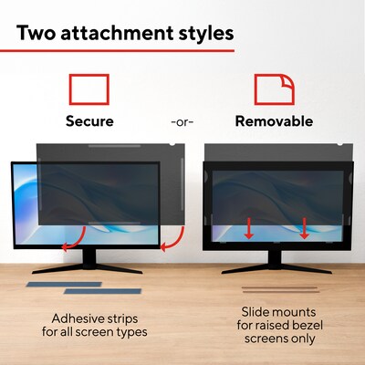 Staples TECH Anti-Glare Privacy Filter for 24" Widescreen Monitor (16:10) (ST62137-CC)