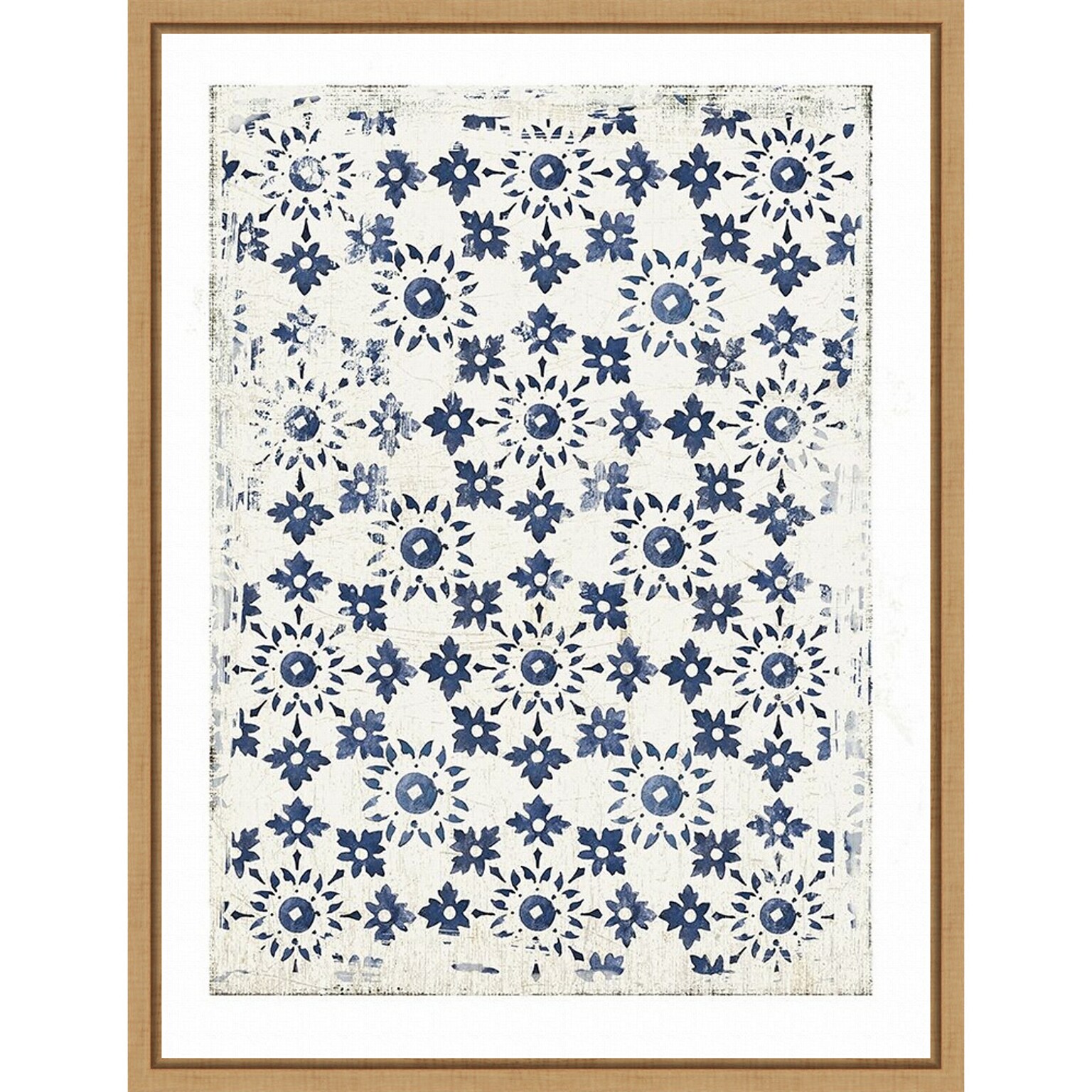 Amanti Art Navy Geo III by Aimee Wilson Framed Canvas Wall Art Print, 18 x 24 (A42674833697)