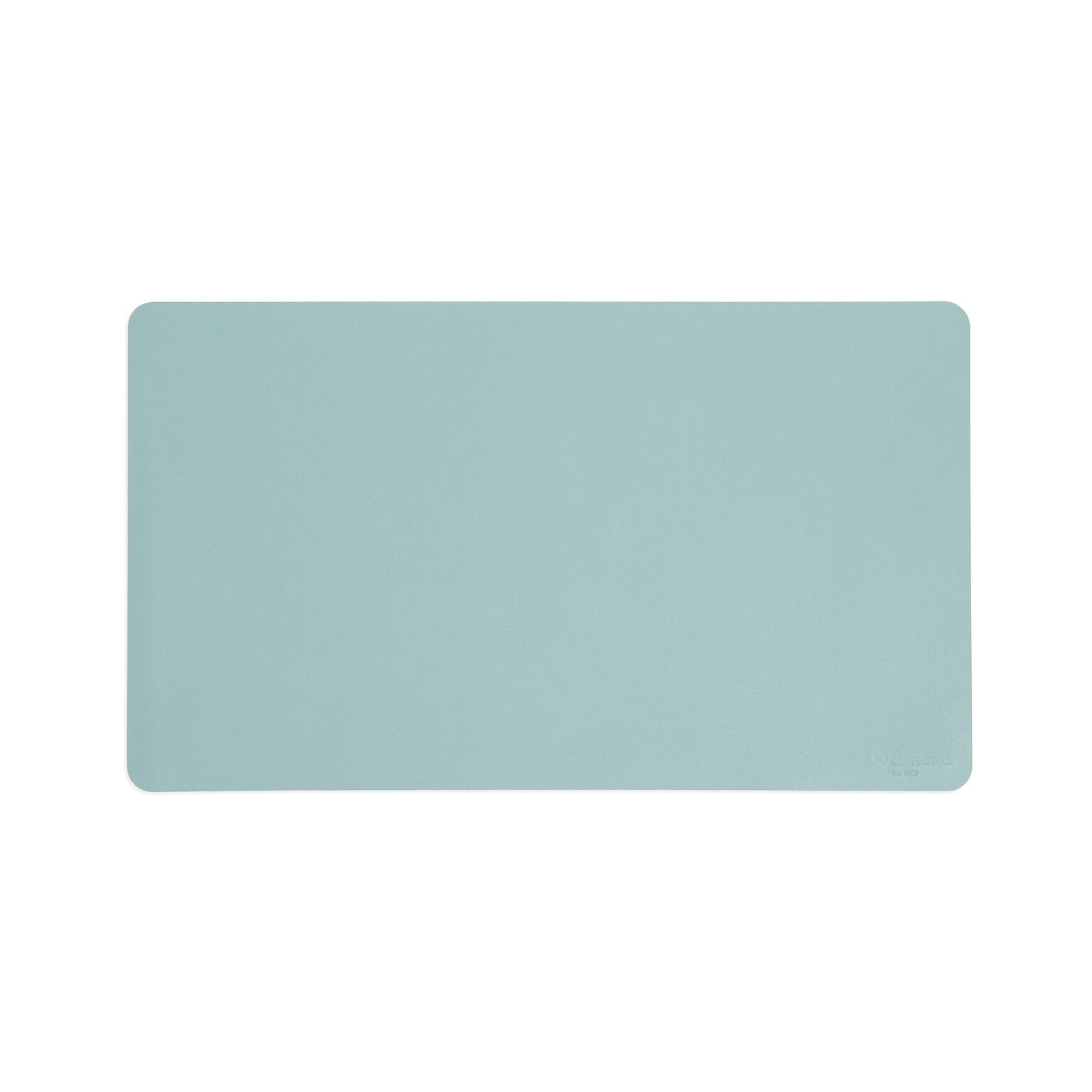 Smead Small Vegan Leather Anti-Slip Desk Pad, 23.6 x 13.7, Light Blue (SMD64840)