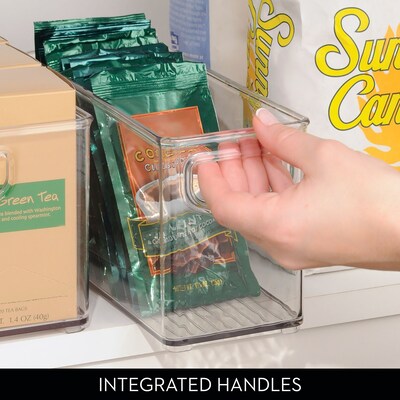 iDESIGN Small Stackable Plastic Storage Bin, Clear (63799)