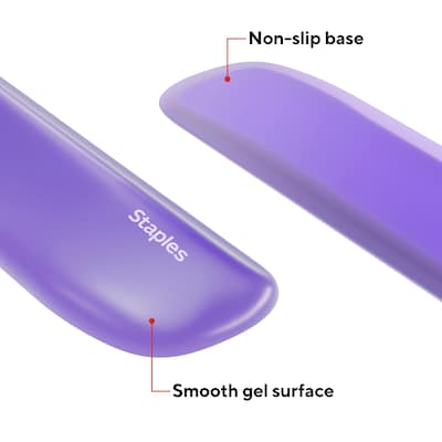Staples TECH Gel Non-Skid Wrist Rest, Purple Crystal (79039)