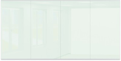 MooreCo Unity Commercial Series Magnetic Glass Dry Erase Wall, 8H x 12W (GWD812-GLOSSWHITE)