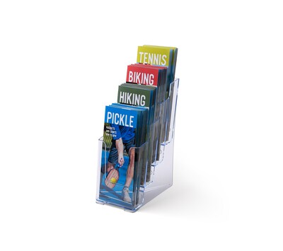 Staples Literature Holder, 4.25", Clear Plastic (ST16653/16653)