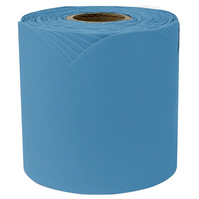 Carson Dellosa Education Rolled Scalloped Bulletin Board Border, 3" x 65', Ocean Blue, 3/Bundle (CD-108534-3)