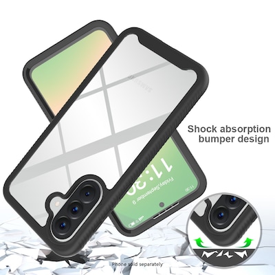 SaharaCase Raider Series Phone Case for Samsung Galaxy A57, Shock Absorbing, Clear/Black (CP01110)