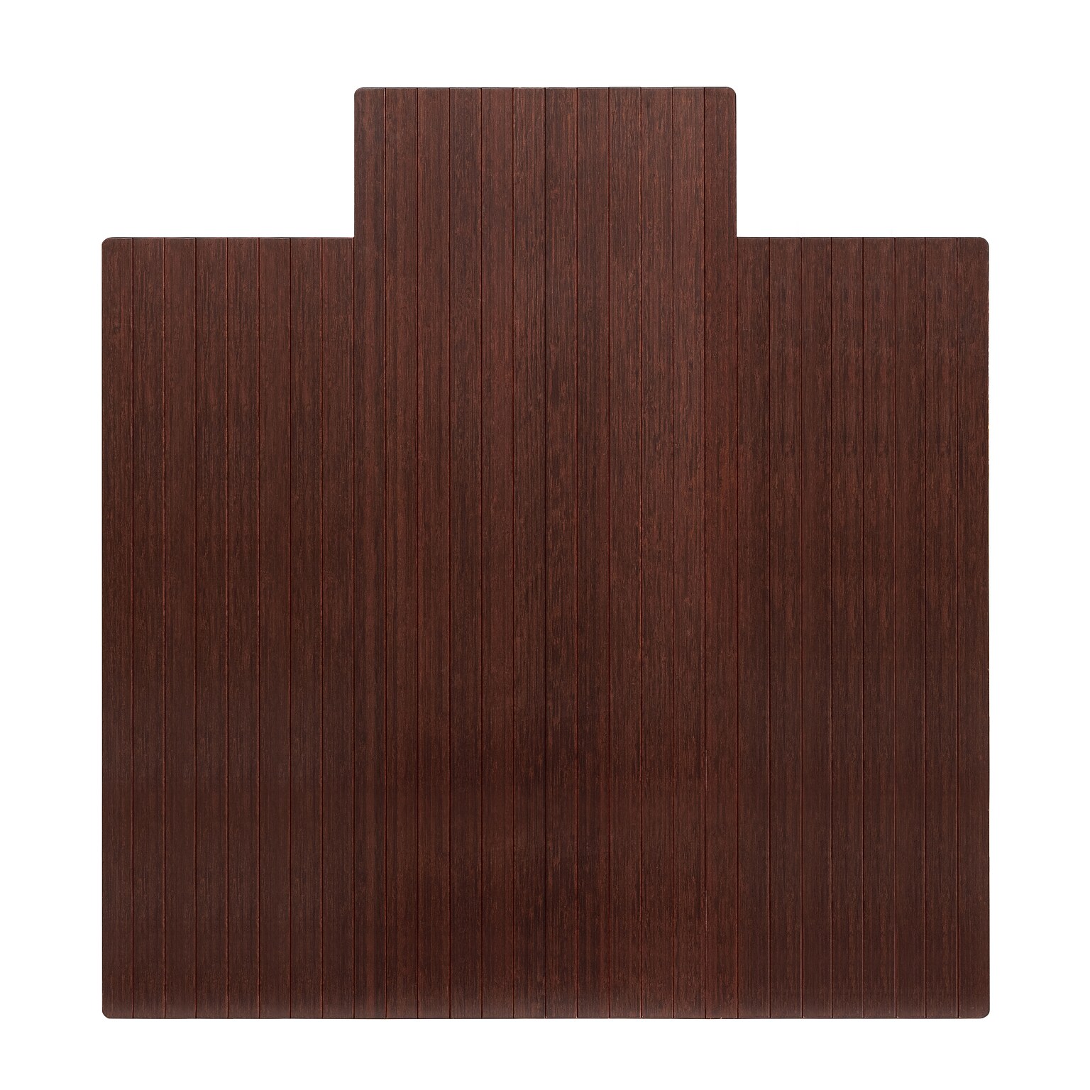 Anji Mountain Standard Bamboo Carpet & Hard Floor Chair Mat with Lip, 55 x 57, Dark Cherry (AMB24009)