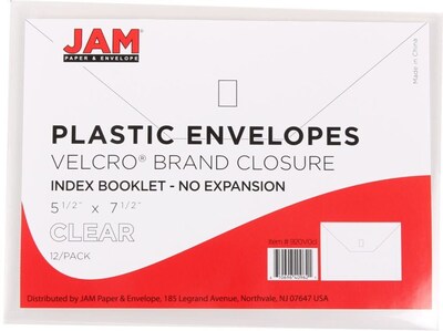 JAM Paper Premium Plastic Document File, Clear, 3/Pack (920V0CLX3)